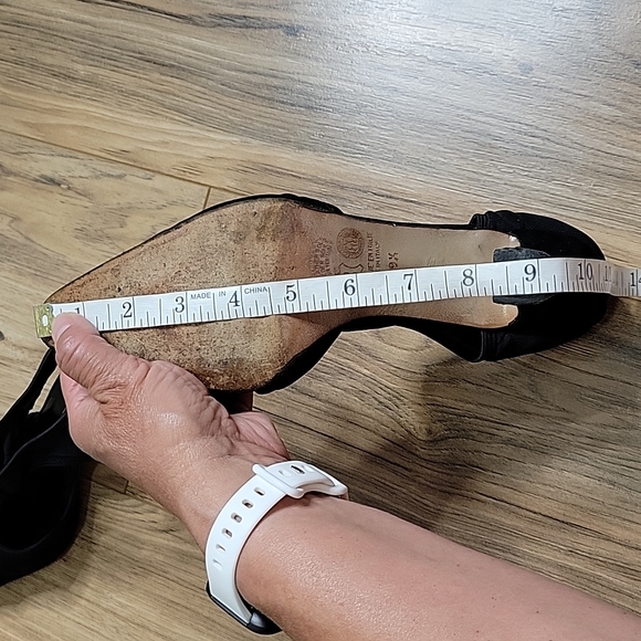 Kurt Geiger Black Mesh Closed Pointed Toe Heels - Picture 12 of 16